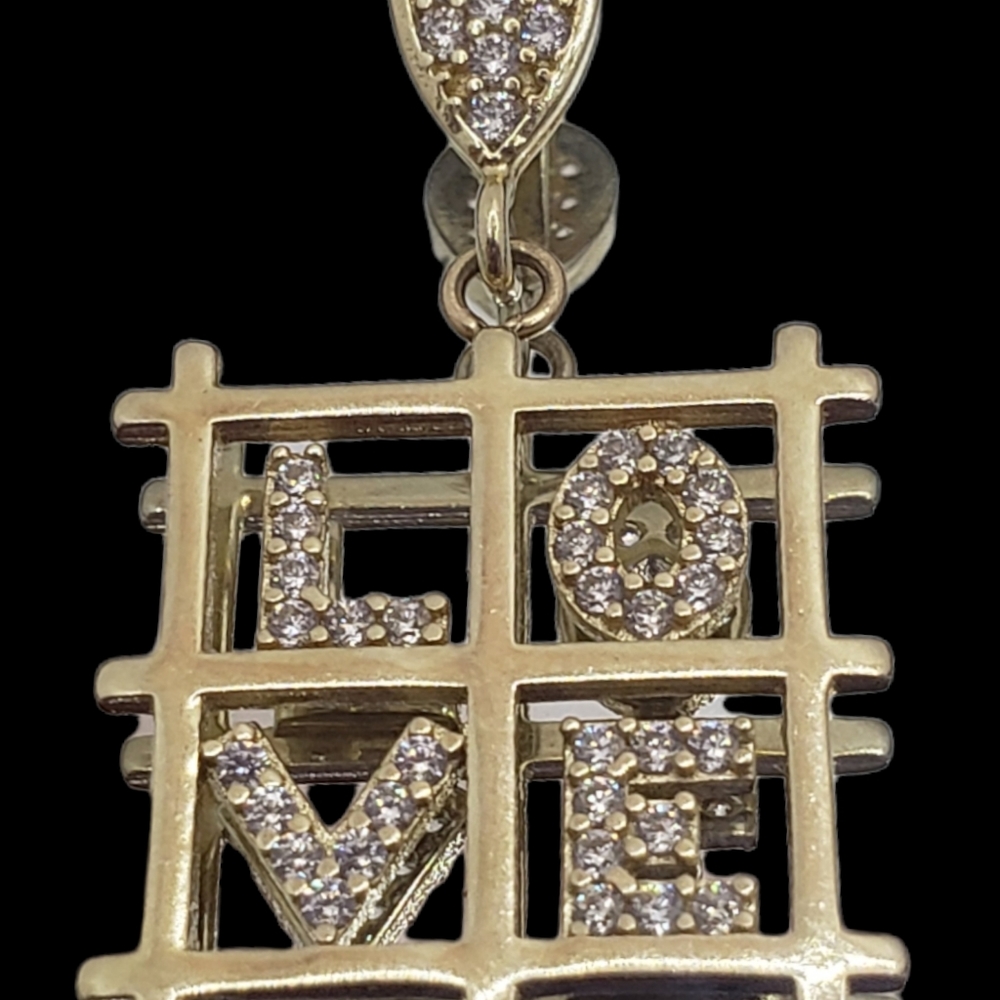 Love Letter Pendant Charm 14k solid gold